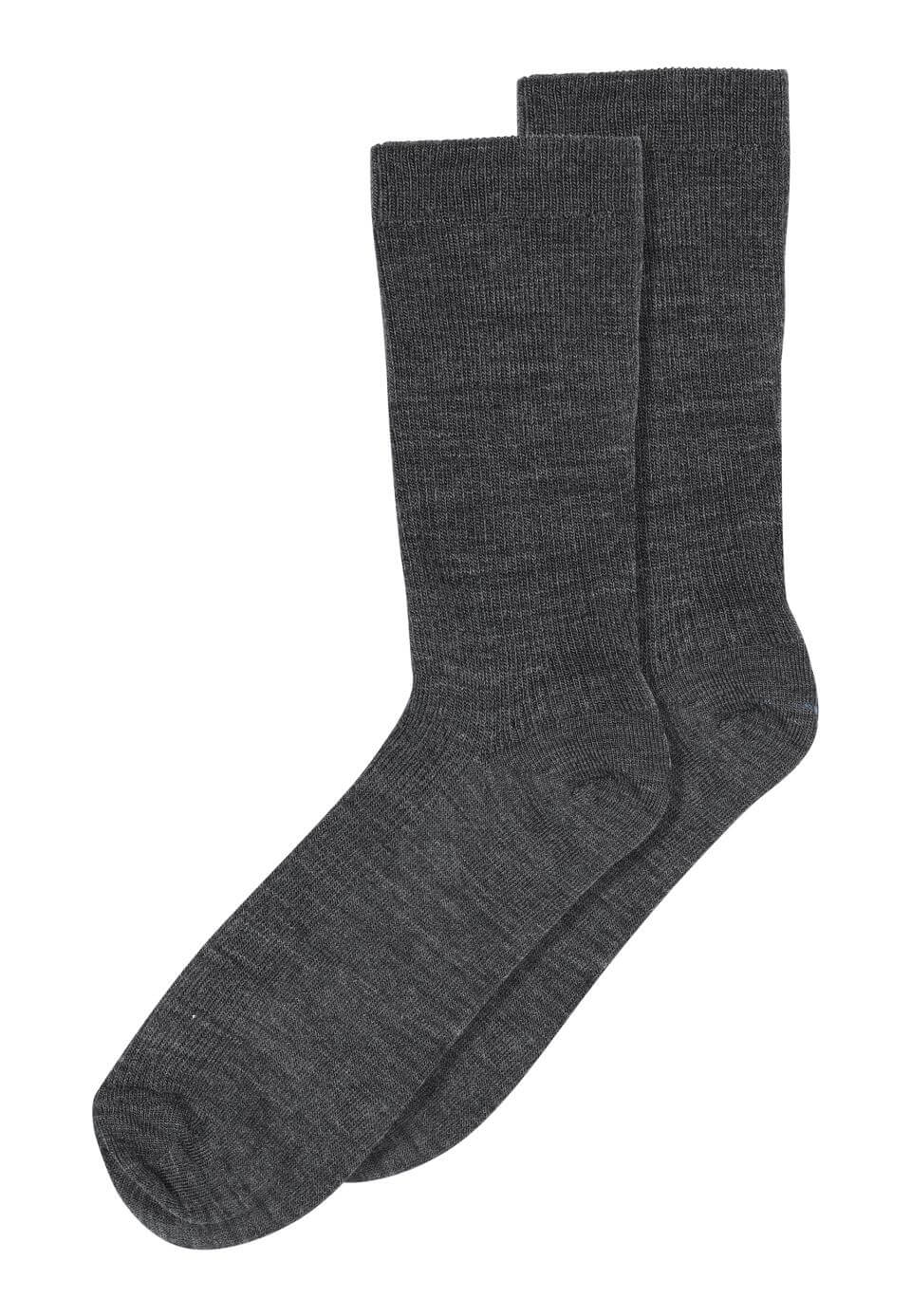 Feine Wollripsocken aus Merinowolle 40-42  dark grey melange 