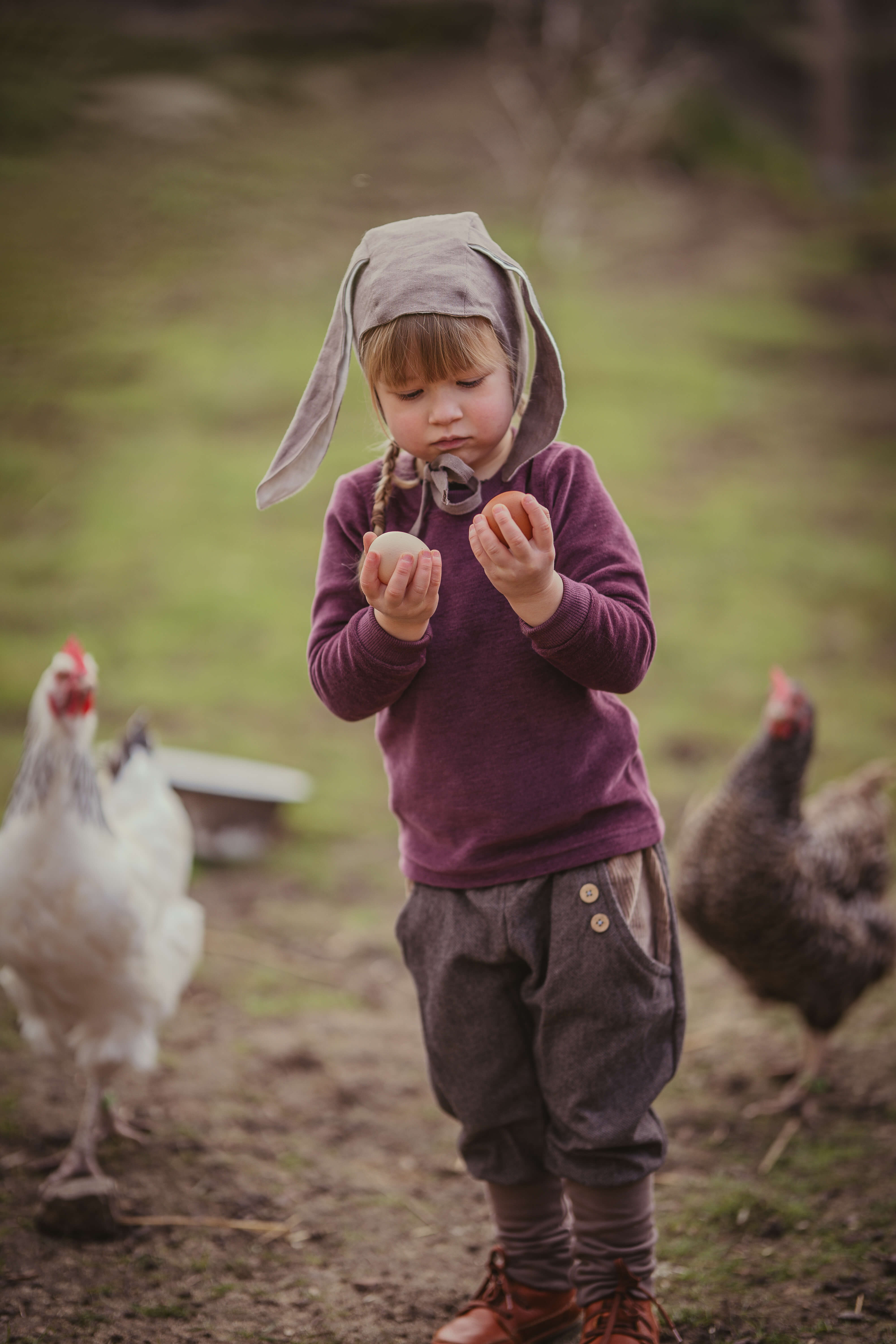 Kindersweatshirt  Bio Merinowolle  110/116 Merinonicki holunder Frontansicht