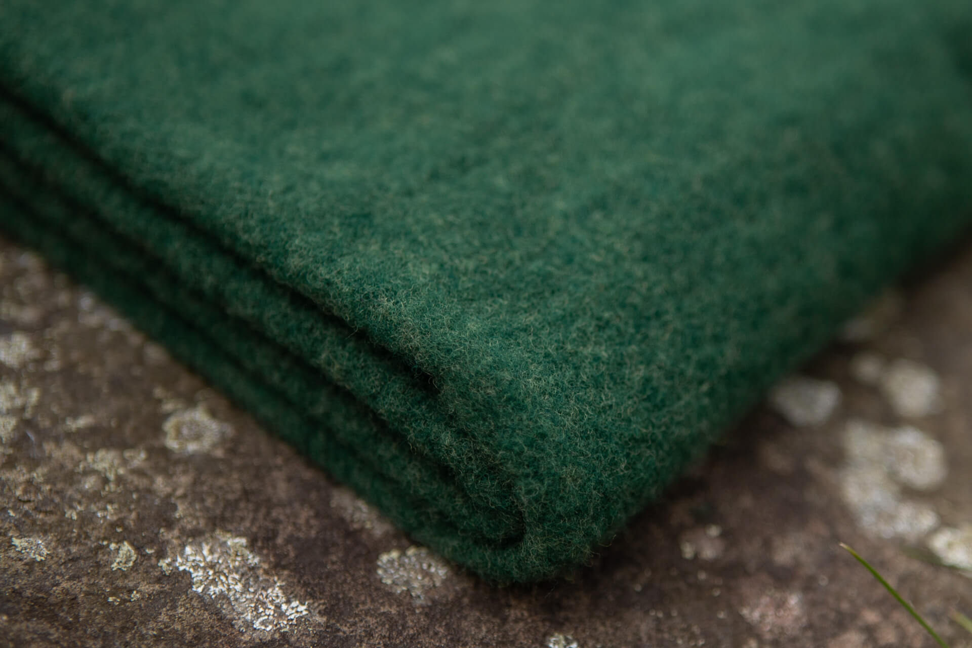 Bio Merino Kuschelfleece tiefgrün meliert 