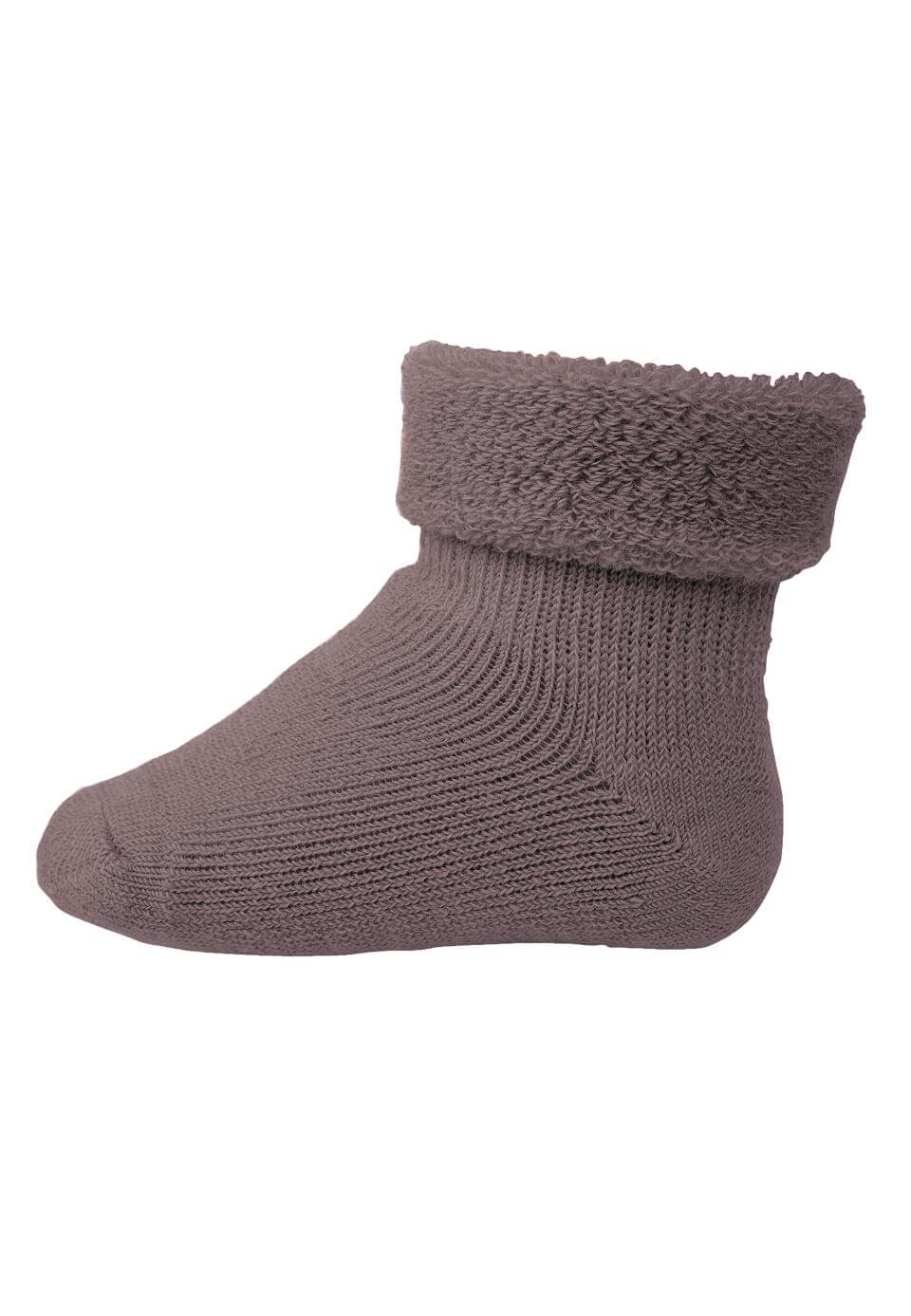 Babywollsocke aus Merinowollfrottee   22-24  dark purple dove 