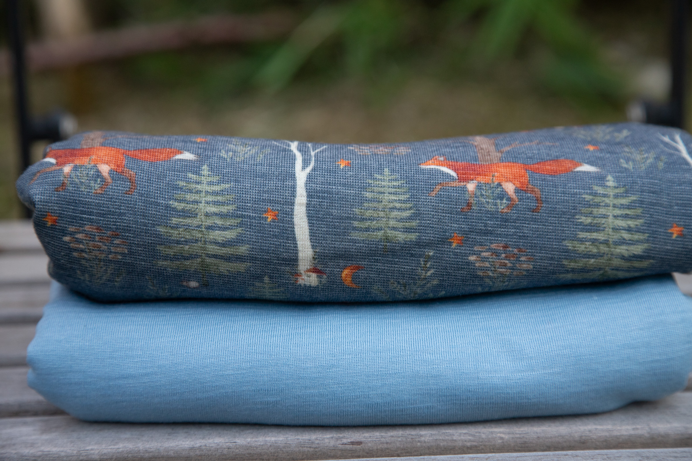 Bio Wolle Lyocell (TENCEL™) Jersey, mehrfarbig (kbT, mulesingfrei)