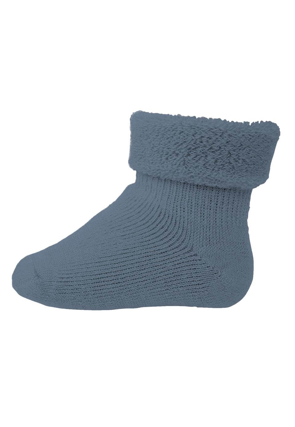 Babywollsocke aus Merinowollfrottee  19-21  stone blue 